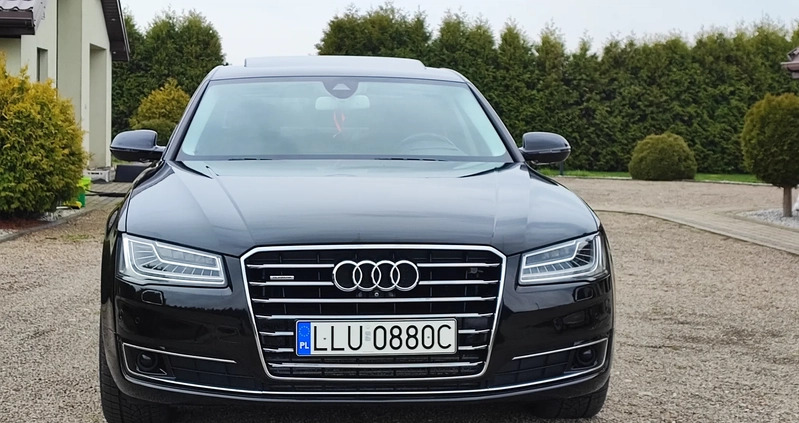 Audi A8 cena 127700 przebieg: 77200, rok produkcji 2015 z Łuków małe 379